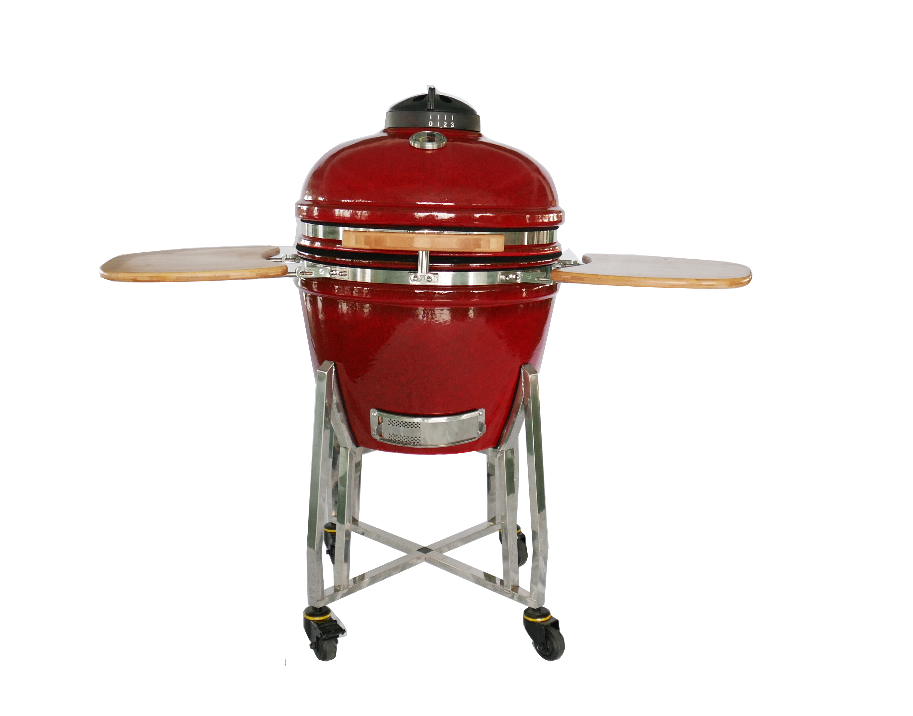 Fire red 22'' charocal ceramic bbq grill